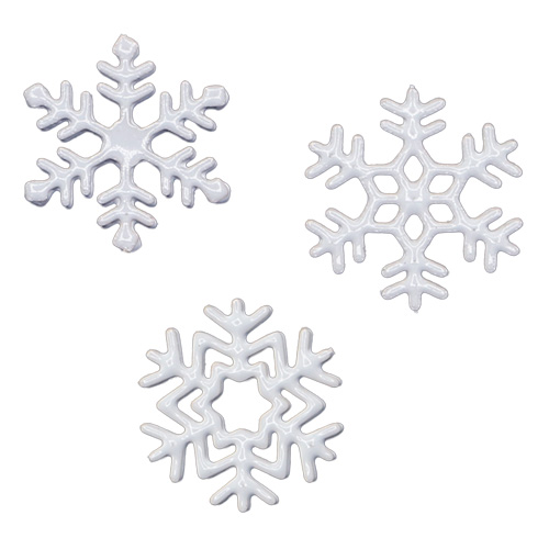 メタルプレートスノーフレーク3種MIX WH