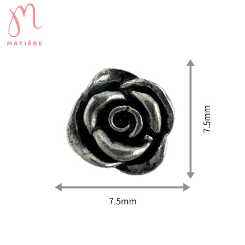 メタルパーツ ローズ シルバー