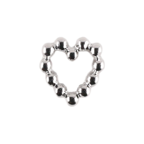 ビーズフレームハート スチールグレー